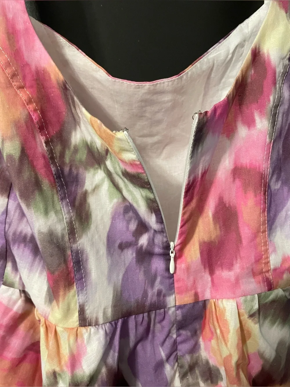 Amalie by Showpo Solane Linen Blend Corset Peplum Top Montreuil Print NWT Size 6
